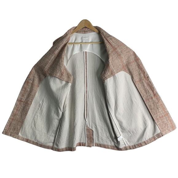 J. JIll Harper Lagenlook Linen Blend Unstructured Blazer Womens Size Large - Picture 9 of 13